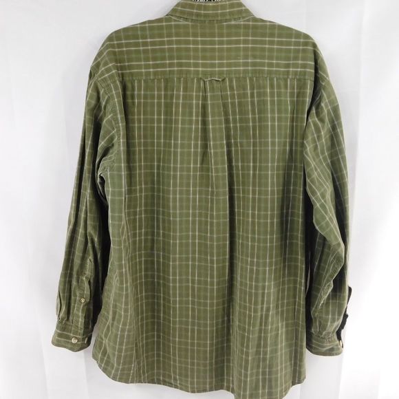 Columbia Men's Green/White Plaid Button Down - Picture 3 of 3